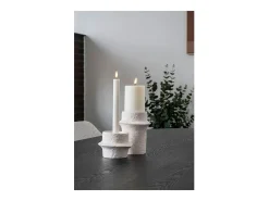 New ebuy24 2 candelabros cilíndricos en cemento Blanco