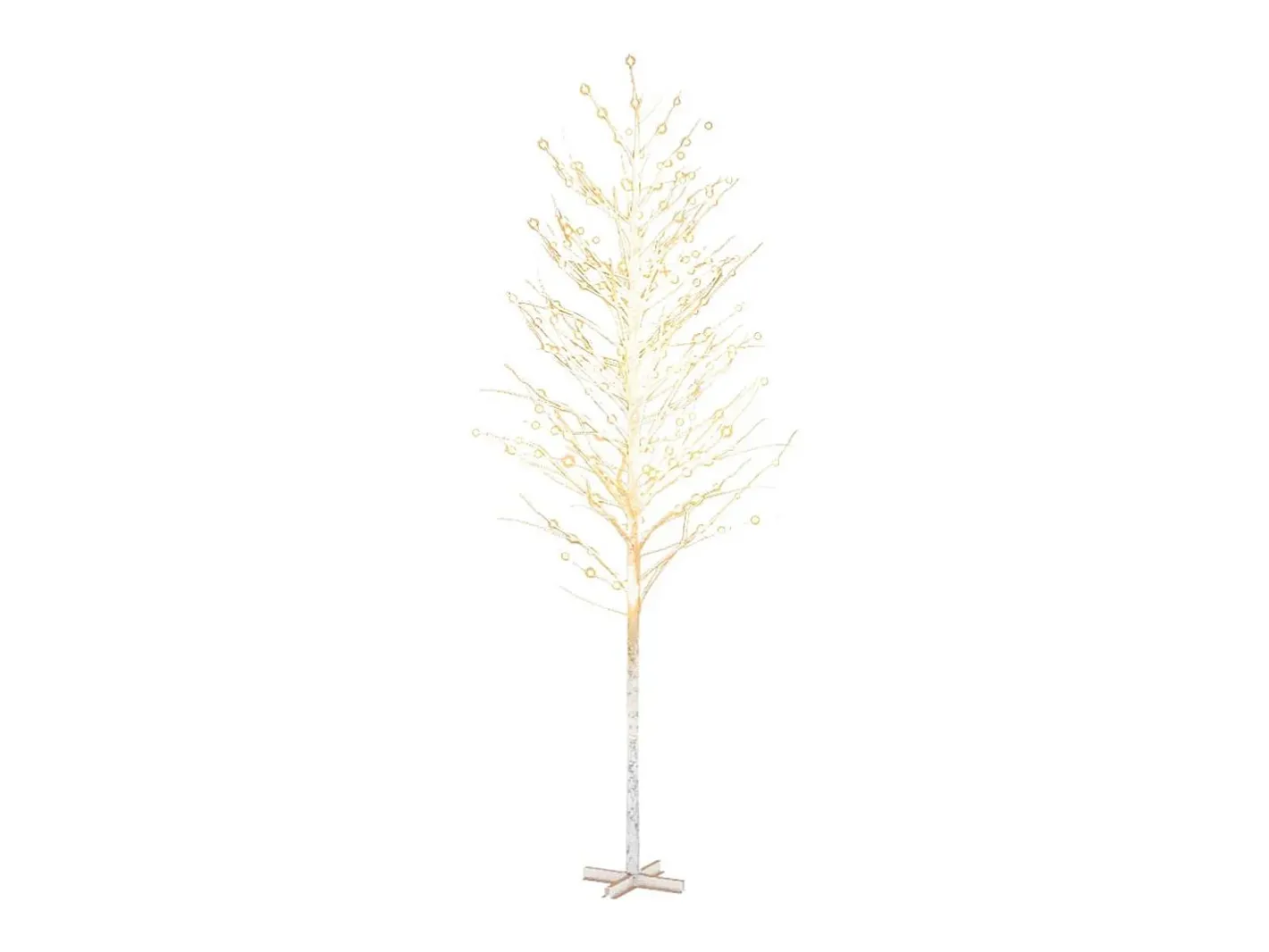vidaxl Abedul artificial con 672 LEDs cálido 400 cm Blanco Outlet