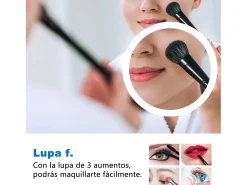 Aica Espejo-Espejo de baño LED 160×80cm,Bluetooth,3×lupa Transparente