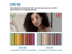 Best Aica Espejo de baño LED 160×80cm,Bluetooth,Antivaho Transparente