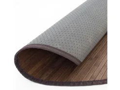 Alfombra 200 cm marrón oscuro Bambú Marru00f3n chocolate Sale