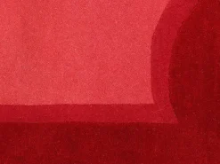 OZAIA Alfombra 100% lana tejida a mano rojo cereza y rosa, 160 x 230 cm, 2100g/m², MANOLA Rojo / Rosa Outlet