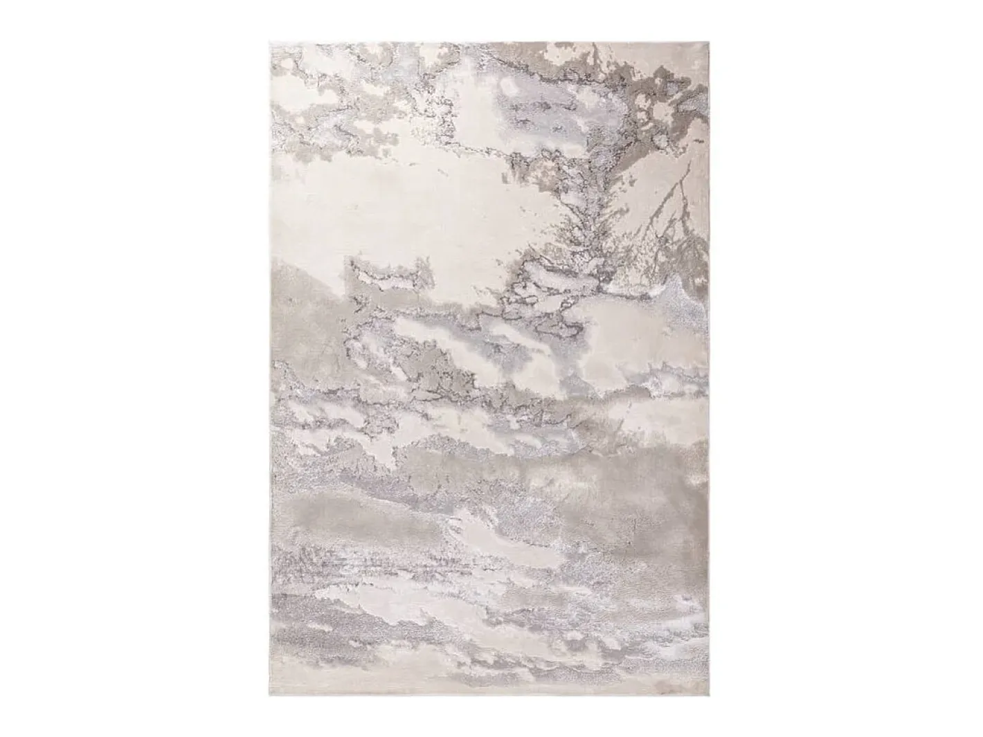 Alfombra abstracta - 200x290cm - plata, crema, gris - Aurora Cloud Plateado Outlet