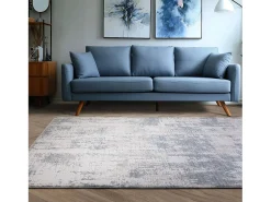 Alfombra De Salón-Alfombra abstracta - 160x240cm - azul, crema - Seville Zafra Beige