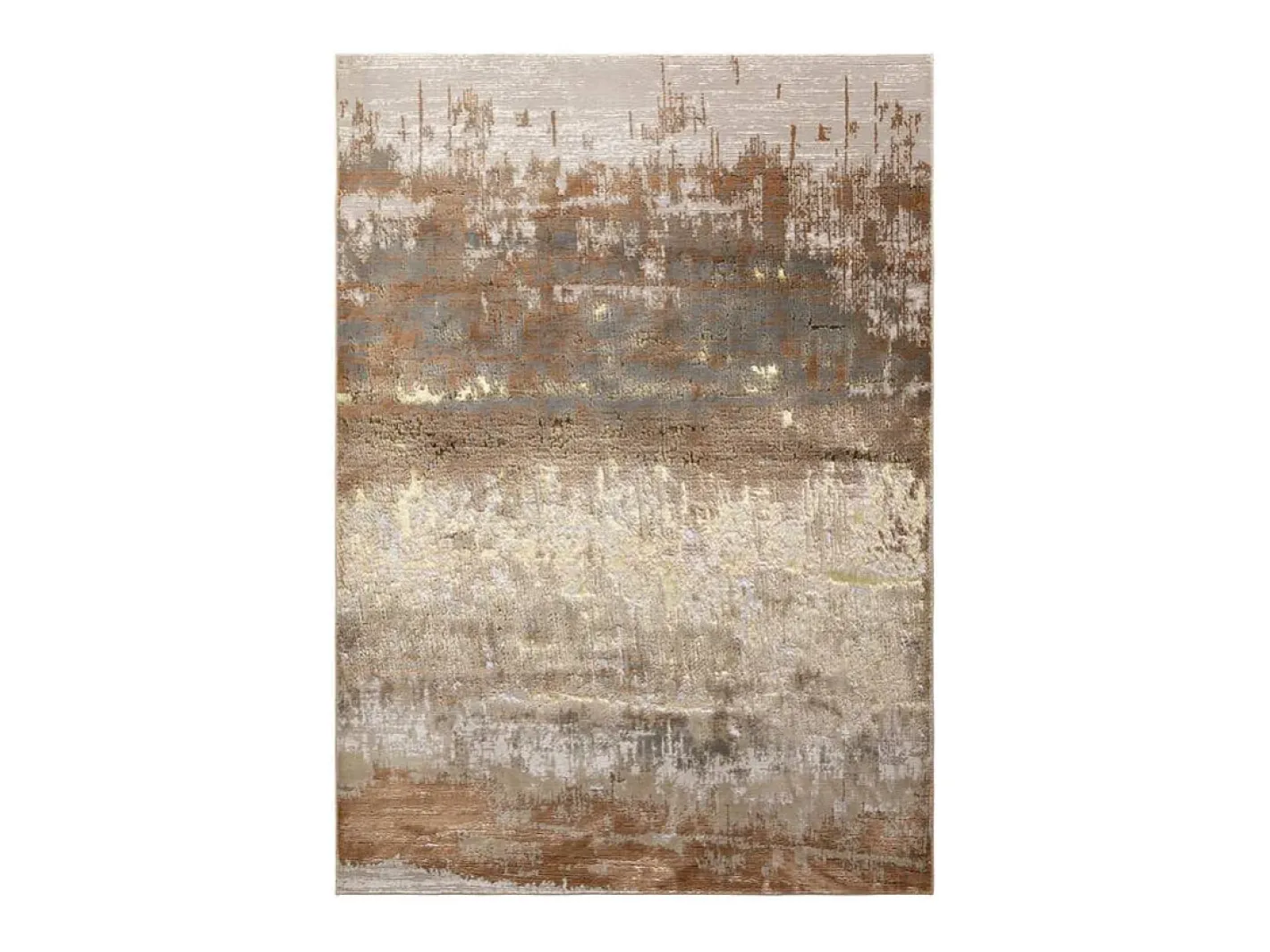 Alfombra De Salón-Alfombra abstracta - 160x230cm - , marrón, beige - Aurora Dune Dorado