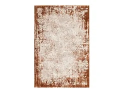 Alfombra abstracta - 160x230cm - , crema - Kuza Border Naranja