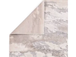 Alfombra De Salón-Alfombra abstracta - 120x170cm - plata, crema, gris - Aurora Cloud Plateado