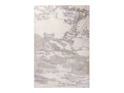 Alfombra De Salón-Alfombra abstracta - 120x170cm - plata, crema, gris - Aurora Cloud Plateado