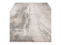 Alfombra De Salón-Alfombra abstracta - 200x290cm - oro, gris, beige - Aurora Cliff Plateado