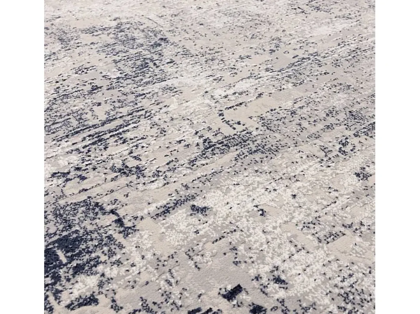 Alfombra abstracta - 160x230cm - marino, crema - Kuza Border Azul