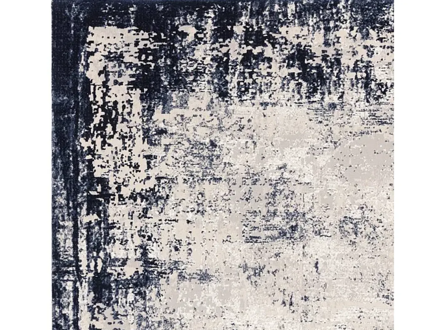 Alfombra abstracta - 160x230cm - marino, crema - Kuza Border Azul