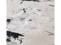Hot Alfombra abstracta - 160x230cm - plata, crema, blanco, gris - Aurora Glacier Plateado