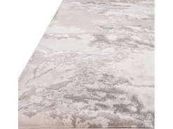 Sale Alfombra abstracta - 160x230cm - plata, crema, gris - Aurora Cloud Plateado