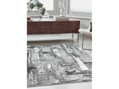 Sale Alfombra abstracta - 160x230cm - gris, blanco, plata, negro - Orion Decor Plateado