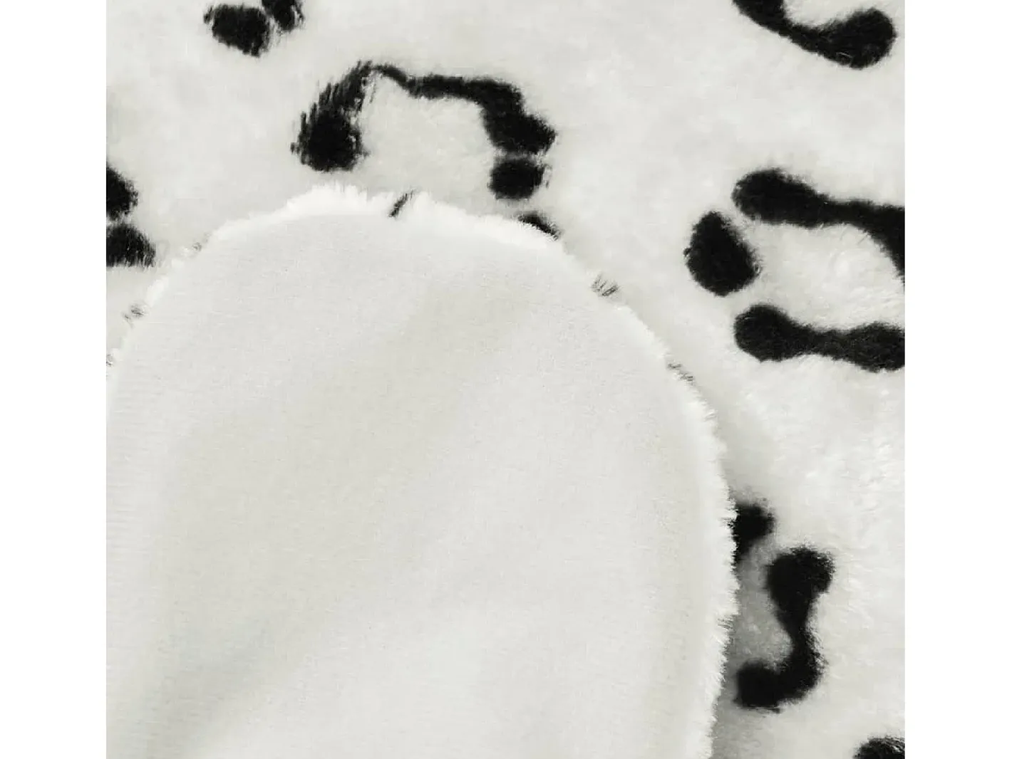 Alfombra De Salón-Alfombra afelpada de leopardo 139 cm ES47204 Blanco