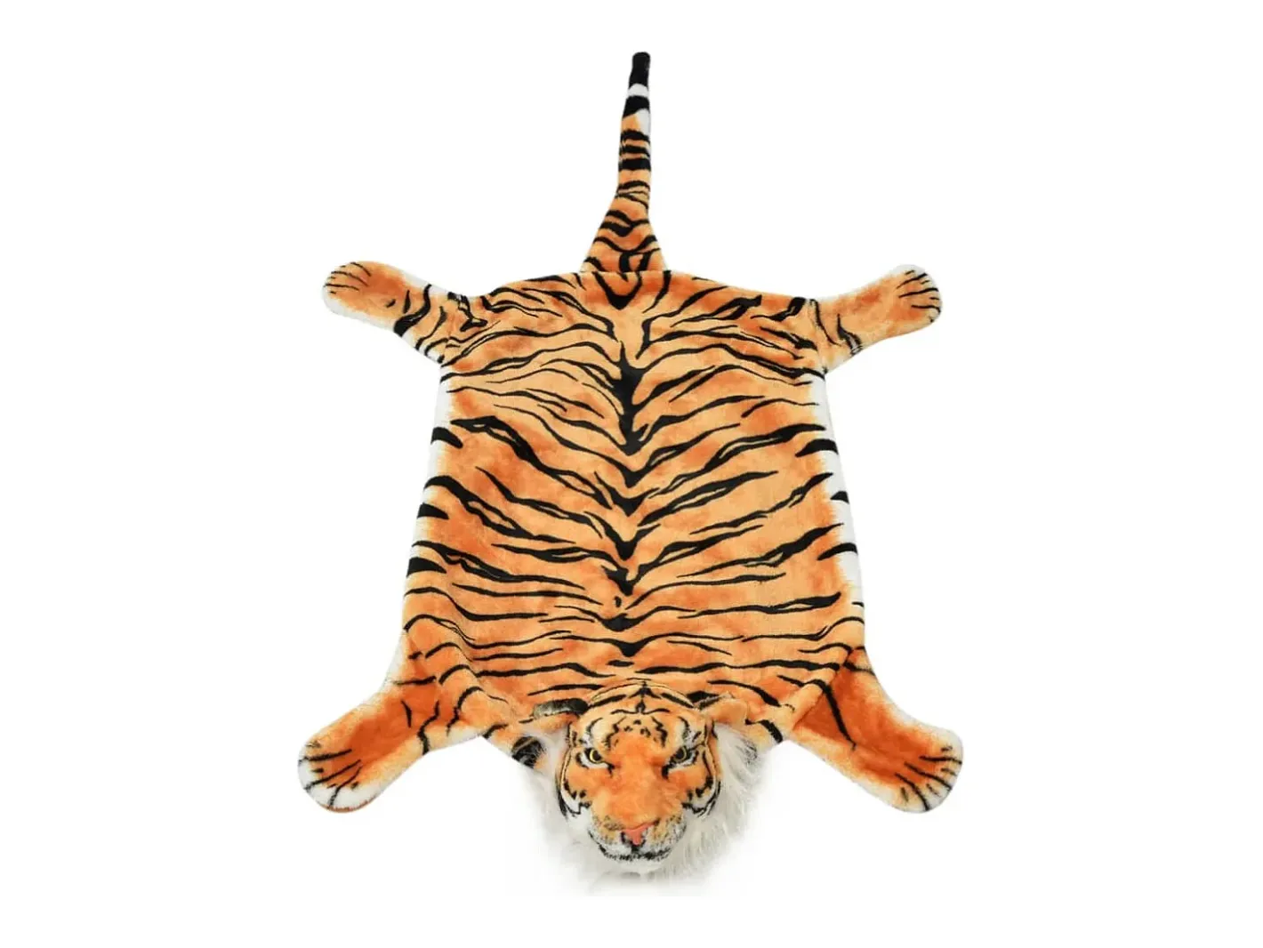 Clicnbuy Alfombra Infantil-Alfombra afelpada de tigre 144 cm marrón Marru00f3n