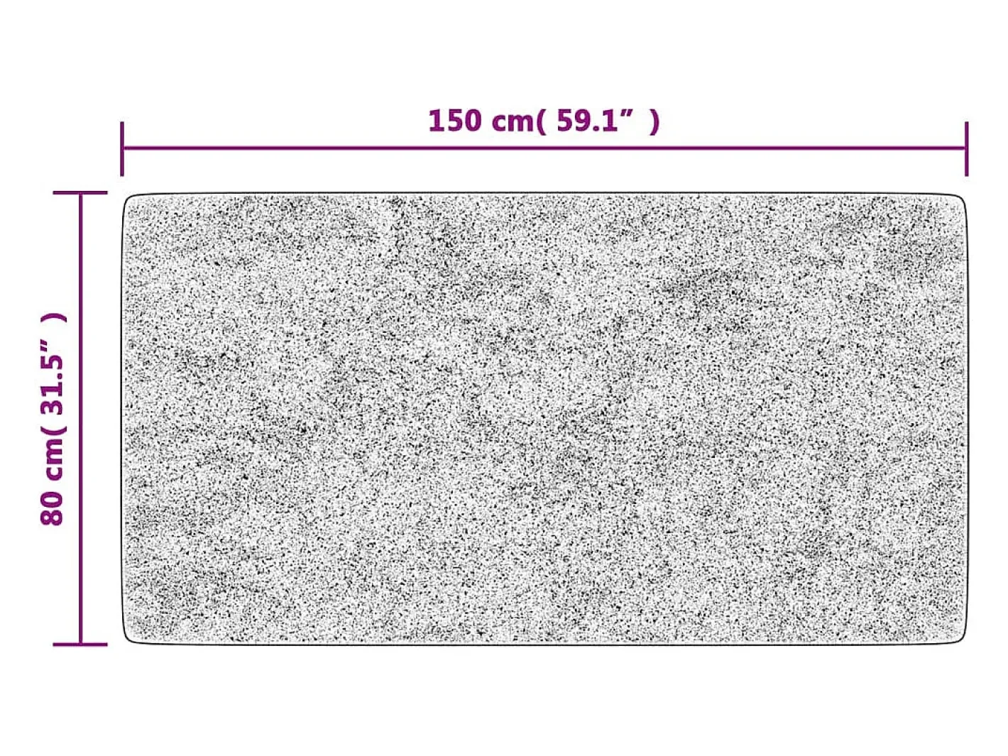Alfombra antideslizante lavable 80x150 cm Gris Clearance