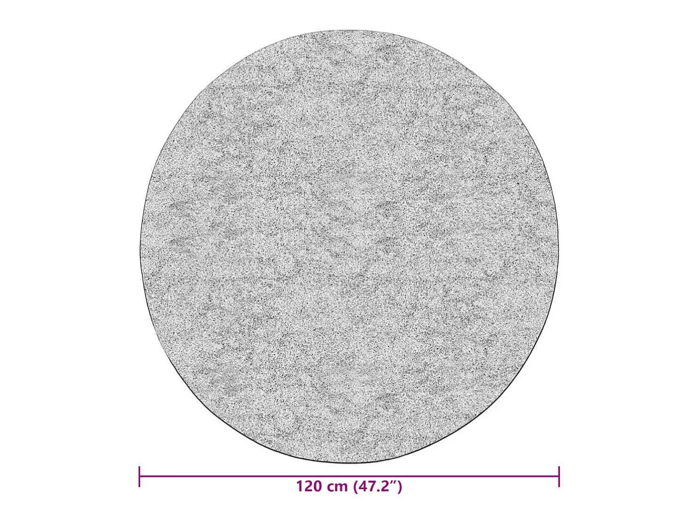 Alfombra antideslizante lavable φ120 cm antracita Gris Hot