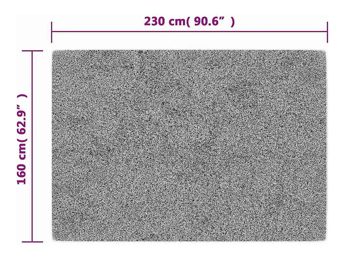 Alfombra De Cocina-Alfombra antideslizante lavable 160x230 cm Gris