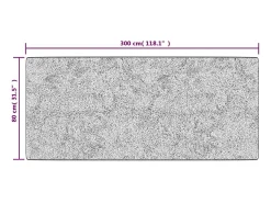 Alfombra De Cocina-Alfombra antideslizante lavable 80x300 cm Multicolor Gris