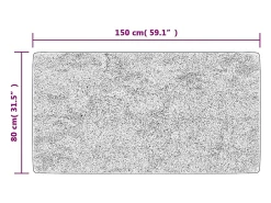 Alfombra antideslizante lavable 80x150 cm Beige Best