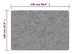 Alfombra De Cocina-Alfombra antideslizante lavable 160x230 cm antracita Gris