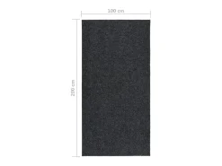 Alfombra De Cocina-Alfombra antracita de 100x200 cm Gris