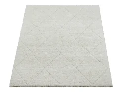 the carpet Alfombra Bahar Shaggy patrón rombos, , 80 x 150 cm Crema Outlet