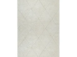 the carpet Alfombra Bahar Shaggy patrón rombos, , 80 x 150 cm Crema Outlet