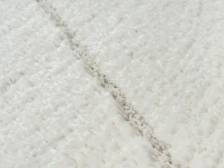 the carpet Alfombra De Salón-Alfombra Bahar Shaggy patrón triángulos, , 120 x 170 cm Crema
