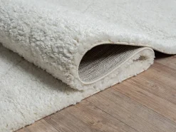 the carpet Alfombra Bahar Shaggy patrón rombos, , 120 x 170 cm Crema New