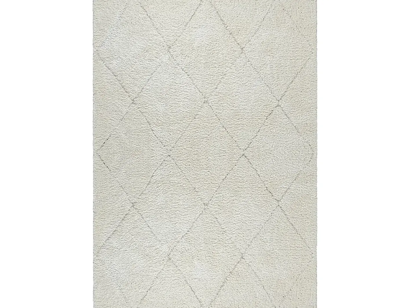 the carpet Alfombra Bahar Shaggy patrón rombos, , 120 x 170 cm Crema New