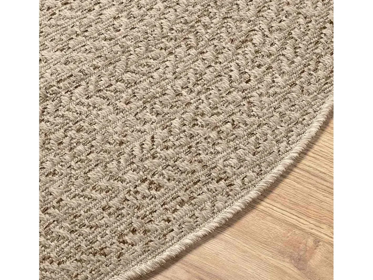 Alfombra ZIZUR Ø 120cm aspecto yute para interior y exterior Beige Online