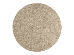 Alfombra ZIZUR Ø 120cm aspecto yute para interior y exterior Beige Online