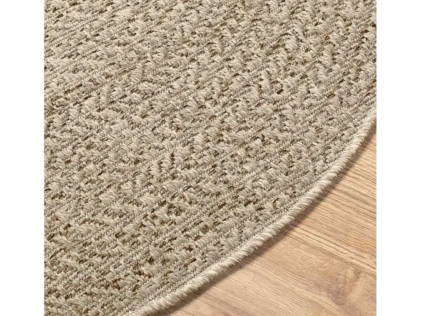 Clearance Alfombra ZIZUR Ø 160cm aspecto yute para interior y exterior Beige