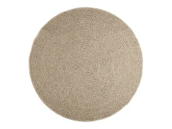 Clearance Alfombra ZIZUR Ø 160cm aspecto yute para interior y exterior Beige