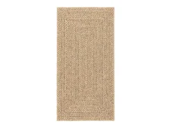 Alfombra De Cocina-Alfombra ZIZUR 80x250 cm efecto yute para interior y exterior Beige