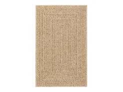 Alfombra De Cocina-Alfombra ZIZUR 160x230 cm efecto yute para interior y exterior Beige