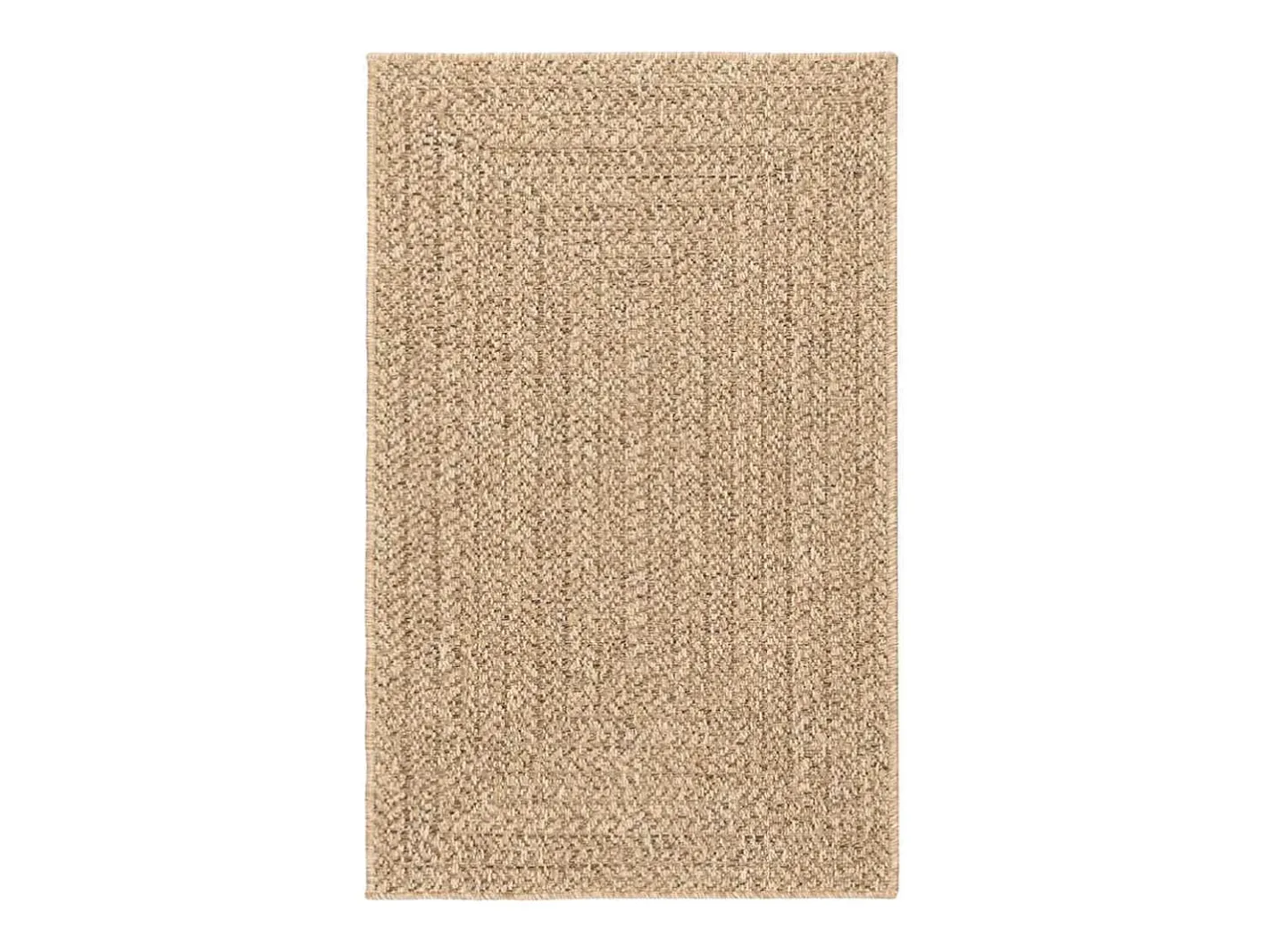 Alfombra De Cocina-Alfombra ZIZUR 160x230 cm efecto yute para interior y exterior Beige