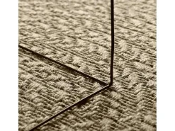 Alfombra De Cocina-Alfombra ZIZUR 240x340 cm efecto yute para interior y exterior Beige