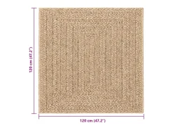 Alfombra ZIZUR 200x290 cm efecto yute para interior y exterior Beige Online