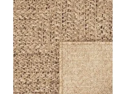 Outlet Alfombra ZIZUR 240x240 cm efecto yute para interior y exterior Beige