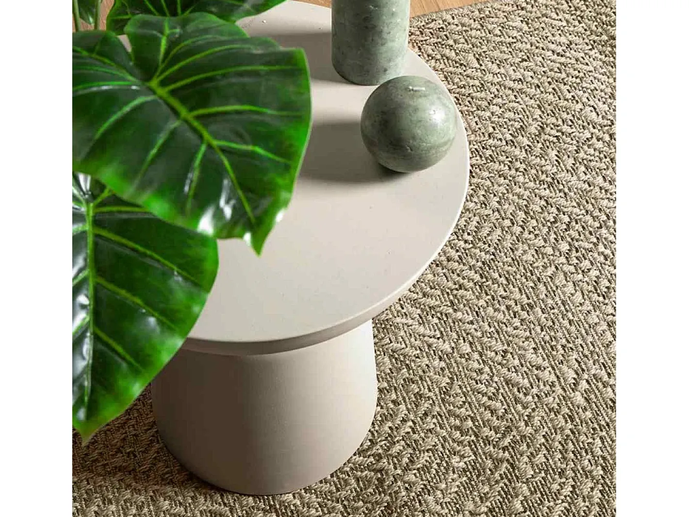 Sale Alfombra ZIZUR 160x230 cm efecto yute para interior y exterior Beige