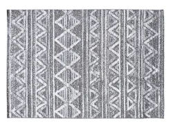 Miliboo Alfombra De Salón-Alfombra bereber con relieve blanco y 160 × 230 cm ERGA Gris