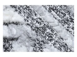 Miliboo Alfombra De Salón-Alfombra bereber con relieve blanco y 160 × 230 cm ERGA Gris