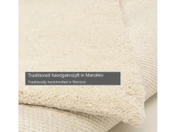 Alfombra bereber tejida a mano con lana 60x120 cm Taza Royal Blanco Best