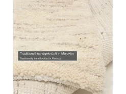 Alfombra bereber tejida a mano con lana 300x400 cm Jaspe Hadj Color natural oscuro Clearance