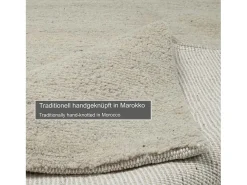 Alfombra bereber tejida a mano con lana 90x160 cm Arena Hadj Gris antracita Discount