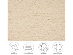 Alfombra De Salón-Alfombra bereber tejida a mano con lana 200x250 cm Hadj Blanco