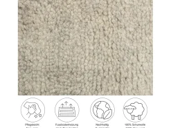 Alfombra bereber tejida a mano con lana 250x350 cm Arena Hadj Gris antracita New